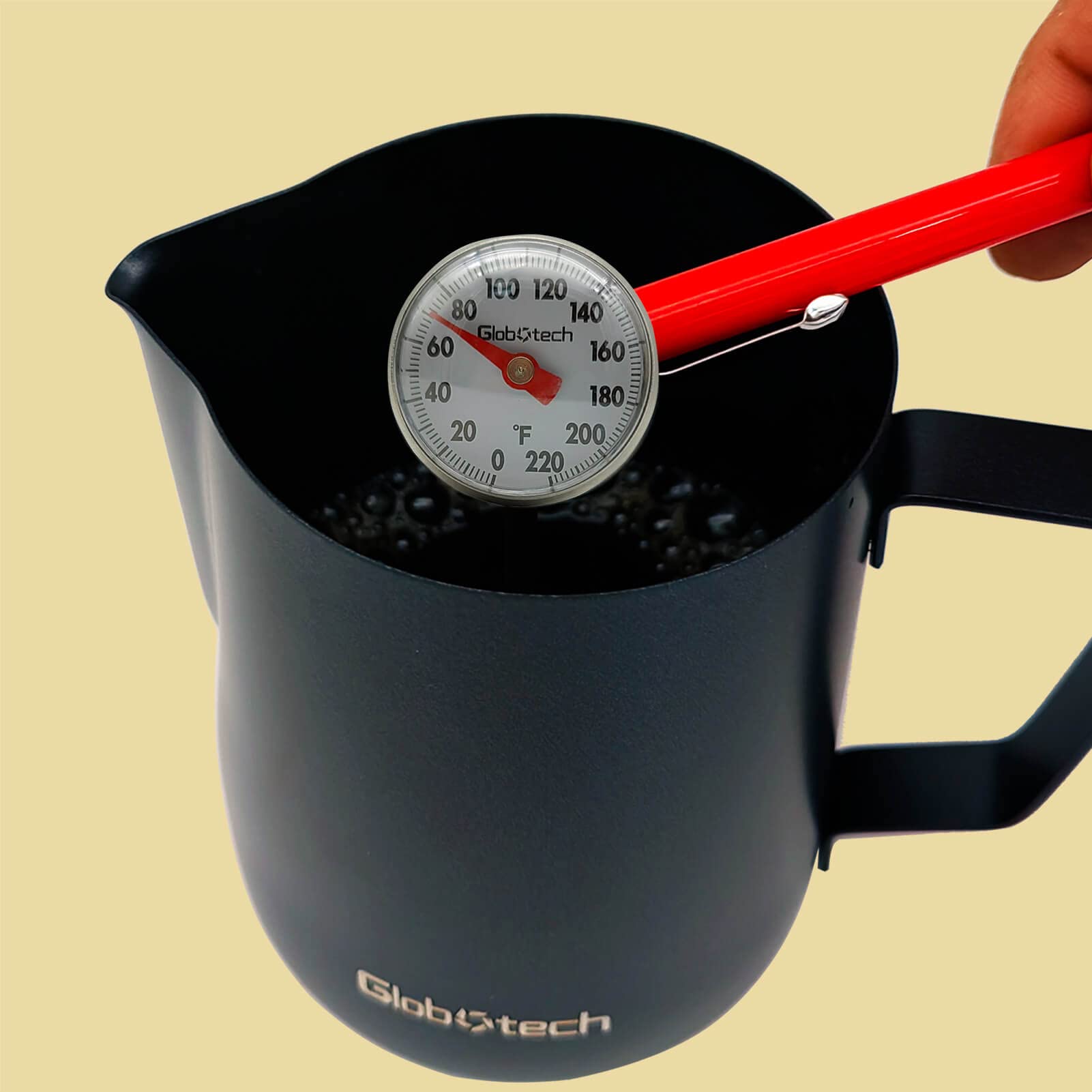 Kitchen Food-Cooking Meat Coffee Thermometer – Pocket Espresso Thermometer for Milk Foam Frothing Chocolate Water Grill, Turkey, BBQ Temperature Stainless Steel 1