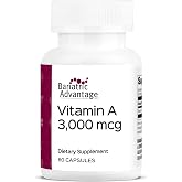 Bariatric Advantage Vitamin A 3,000 mcg, 60 Count | 3,000 mcg Vitamin A, for Bariatric Surgery Patients, Easy-Digest Mini Capsules, Vitamin A Supplements, Eye Health Support*