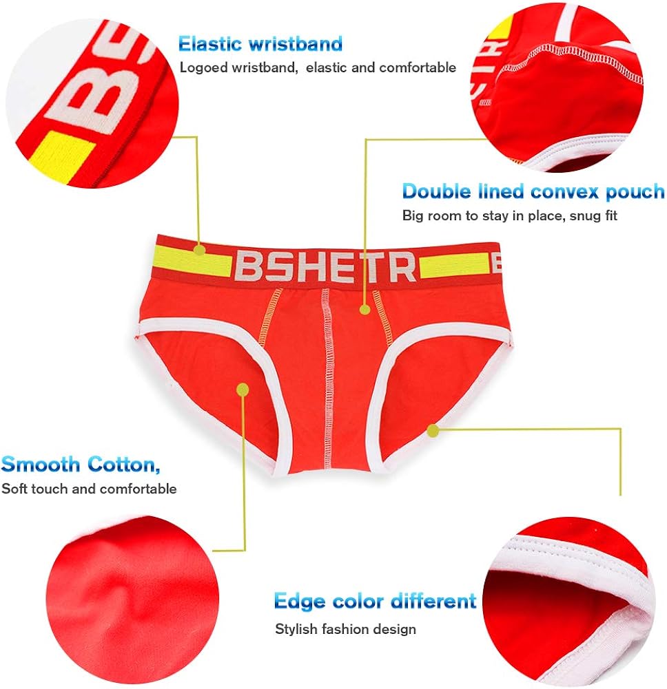 Men's Underwear Briefs 5-Pack Cotton Low Rise Multi Color Soft Underpant at  Men’s Clothing store