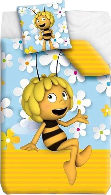 Bettwäsche Biene Maya | 100% Baumwolle | 140x200 cm | 65x65 cm kissenbezüge
