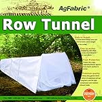 10' Long x 20" High Mini Grow Tunnel, Quick Tunnel, Easy Nonwovens Tunnel Garden,0.9oz Plant Row Cover With 6pcs Steel Hoops, 1set