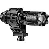 Fenyee Tactical Flashlight Adjustable 350 Yards 1200 Lumen LED Light with Offset Mount for Outdoor Hunting