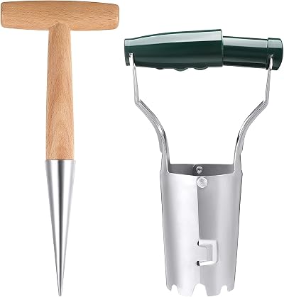 RosewineC Bulb Planter Tool Set with Dibber for Garden Outdoor Planting Pot
