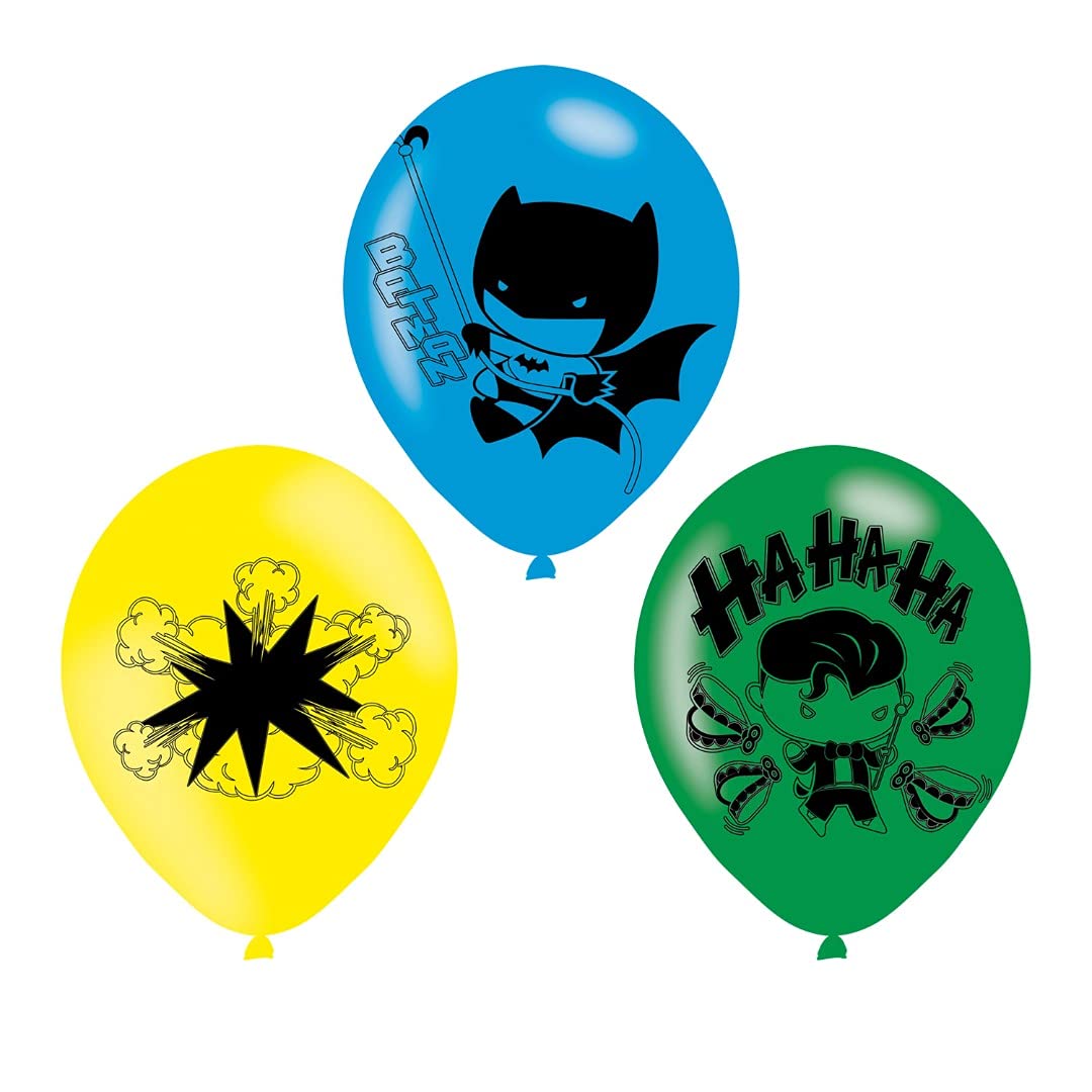 amscan 9907399 - Child Dc Batman Vs Joker Latex Balloons- 6 Pack