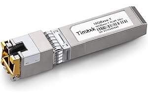 Timaxk 10GBase-T SFP+ to RJ-45 Transceiver, 10Gbe SFP+ Copper Ethernet Module, up to 30 Meters, Compatible with Cisco, Ubiquiti, Mikrotik, D-Link, Netgear, Qnap, Linksys and More