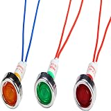 MACHSWON 230V AC 10mm LED Indicator Light K01A Warning Signal Lamp Yellow view 4