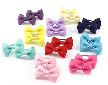 Amazon Com Baby Girls Bow Elastic Ties Hair Ties Ponytail