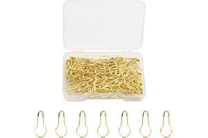 KEEPSWEAT Gold Safety Pins - Small Bulb Stitch Markers, 22mm/0.87inch Gourd Mini Pins for Clothes Tag Sewing Quilting DIY Craft Home Accessories, 120 Pcs