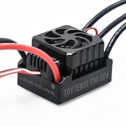 TOYTENSI 50A RC Car ESC 2-3S Sensorless Waterproof