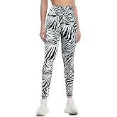 Tezmd Women's High Waisted Printed Leggings Soft Stretchy Pants
