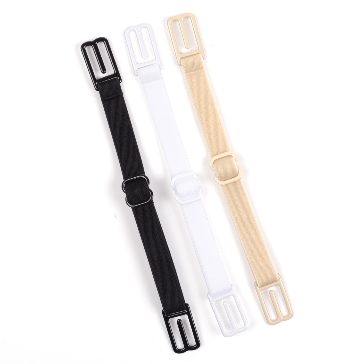 ZXUY3 Pcs Non-Slip Women's Elastic Bra Strap Holder Beige, Black, White