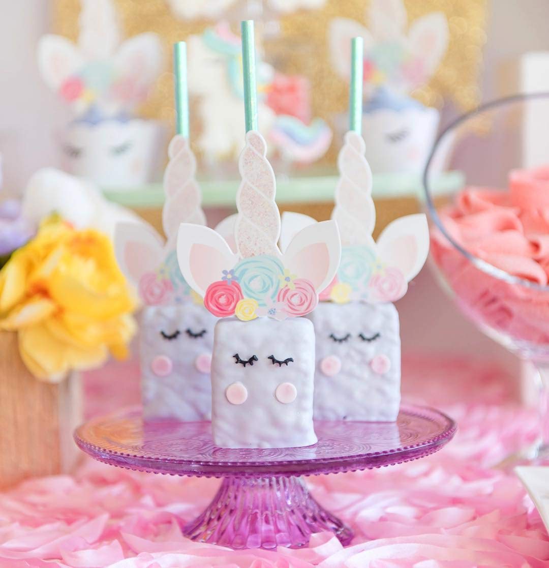  xo  Fetti Unicorn Cupcake Toppers Wrappers Set of 24 