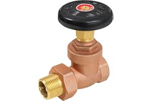 Midline Valve 6I363 Steam Radiator Gate Valve; Air Vent Temperature Control; 1-1/4 in. FIP x Male Union; Brass