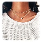 Wowanoo Choker Necklace Set Multilayer Layers Chain Clavicle Necklace Jewelry for Women