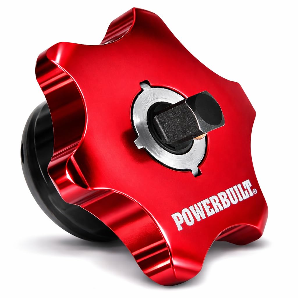 Powerbuilt 1/4-Inch Drive 2 in 1 Thumb Ratchet & Bits Driver, Finger Ratchet,Red,941248