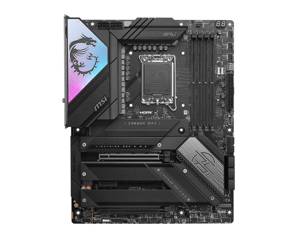msi MPG Z790 Carbon MAX WiFi II Gaming Motherboard (Supports 12th/13th/14th Gen Intel Processors, LGA 1700, DDR5, PCIe 5.0, M.2, 2.5Gbps LAN, USB 4, Wi-Fi 7, ATX)