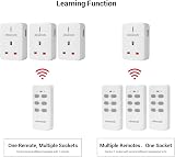 DEWENWILS Remote Controlled Plugs 13A 3120W 30m 2 Pack 1 Remote view 4
