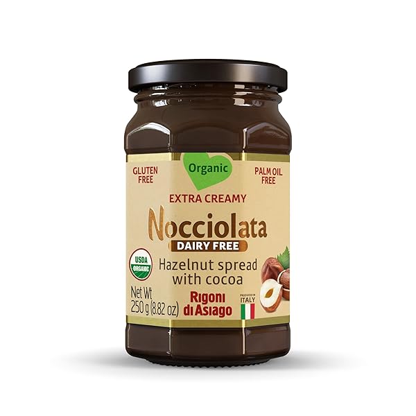 NOCCIOLATA, HAZELNUT SPREAD DAIRY FREE ORGANIC, 8.82 OUNCE
