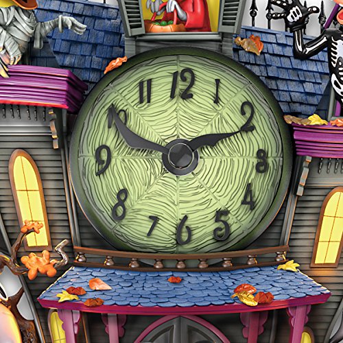 The Bradford Exchange Disney Halloween Themed Cuckoo Clock with 9 Disney Characters: Lights and Music - Thumbnail 2
