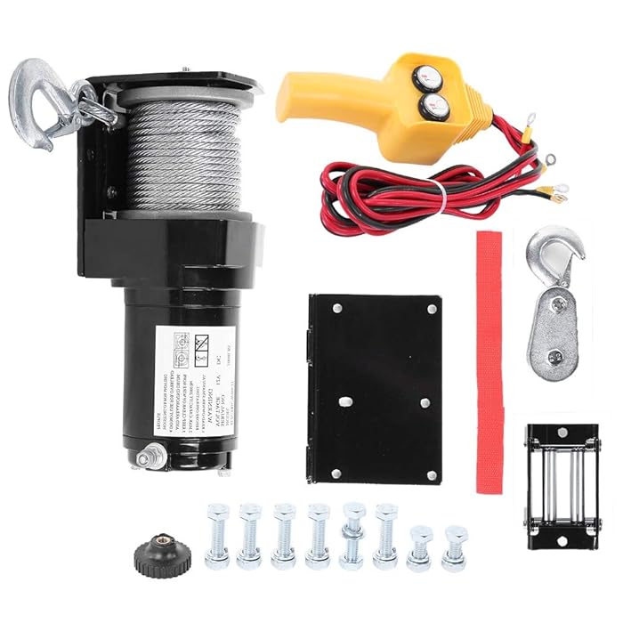 Buy Cocoarm Electric Winch Kit, 12V Heavy Duty Electric Winch 2000lb