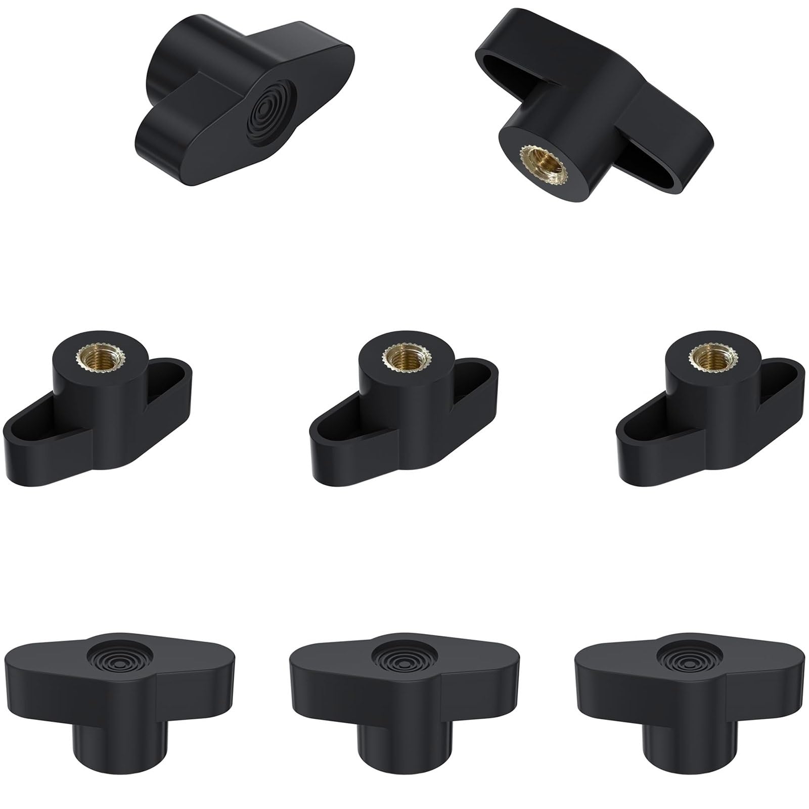 8 PCS Clamping Handle Quick Release Screws Nuts Knobs (M6)