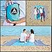Sandless Beach / Picnic Blanket + Bonus – Large (7’ × 9’) – Compact & Lightweight – Quick-Drying & Durable Nylon – Perfectly Anchored with 4 Stakes & 6 Fillable Pockets – Best Mat for the Whole Crew