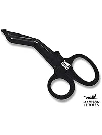 Madison Supply, Premium Quality Fluoride Coated Medical Scissors, EMT and Trauma Shears 1-Pack
