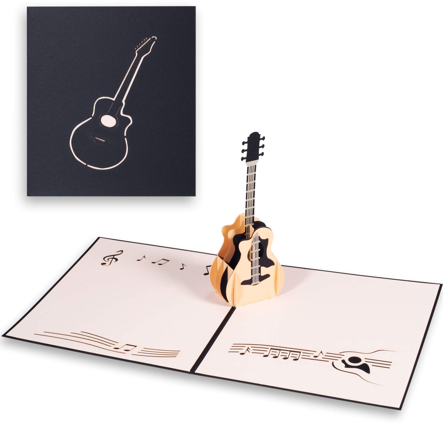 3D Birthday Card,Creative Guitar Pop Up Card, Graduation Card, Congratulation Card, Encouragement Card, Thank You Card,Folded Card with Envelope