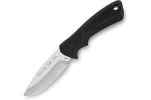 Buck Knives 684 Small BuckLite Max II Hunting Knife, 3-1/4" Fixed Blade, Dynaflex Rubber Handle, 420HC Stainless Steel Drop Point Blade, Sheath Included, Knife Made in the USA, 2.8 oz