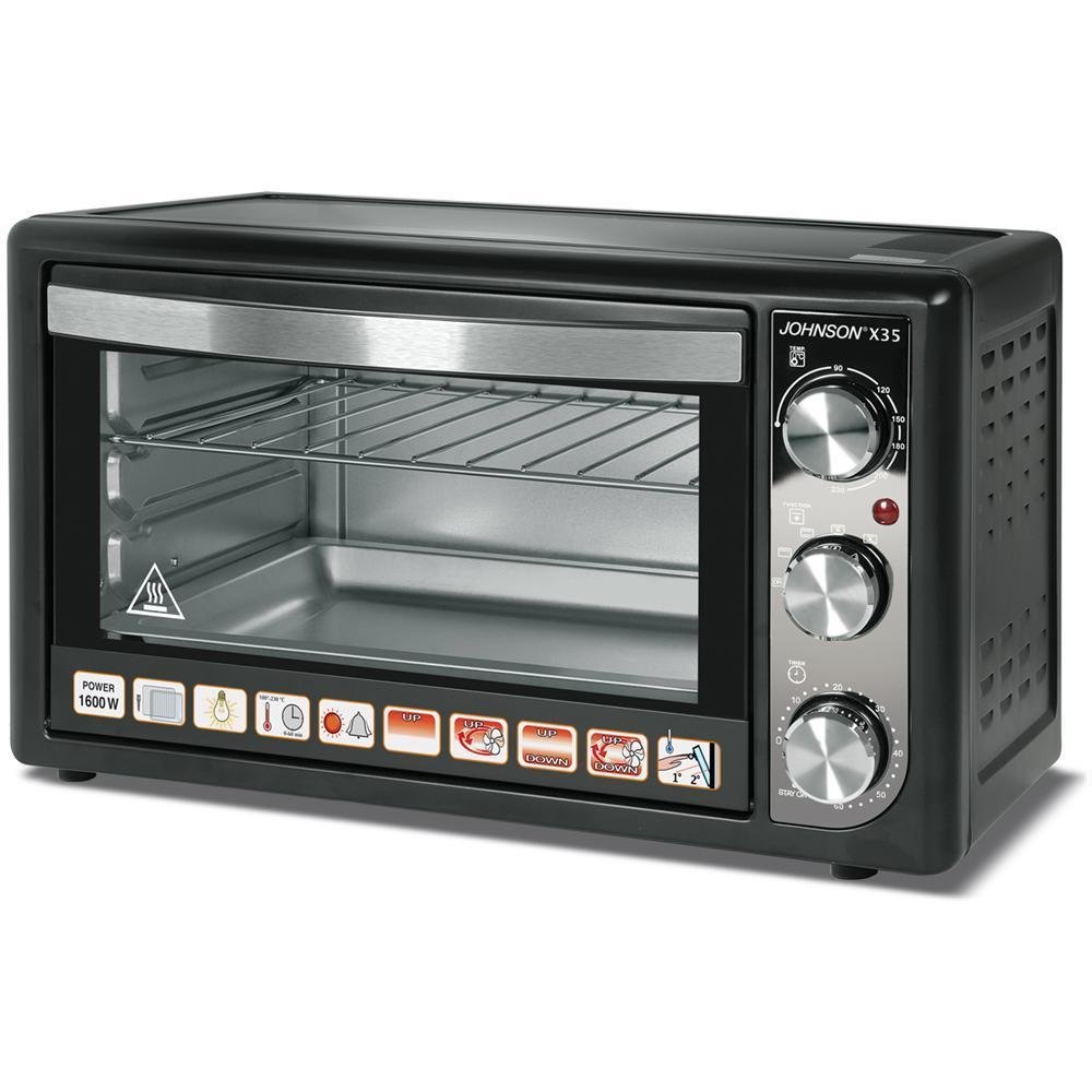 JOHNSON Forno Elettrico X 35 Statico e Ventilato Potenza 1500 Watt CapacitÃ  35 Litri Colore Nero Fornetti elettrici Casa e cucina  outlookplanningdevelopment.com.au
