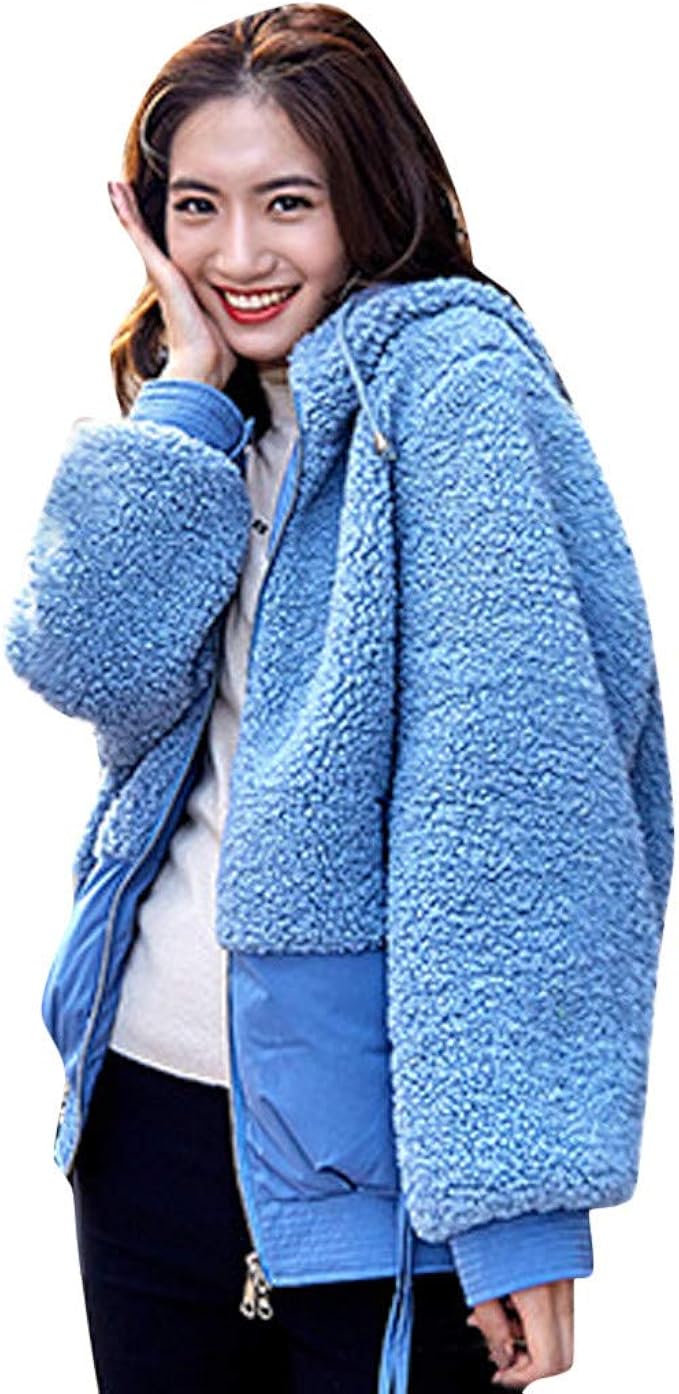 blue fuzzy jacket