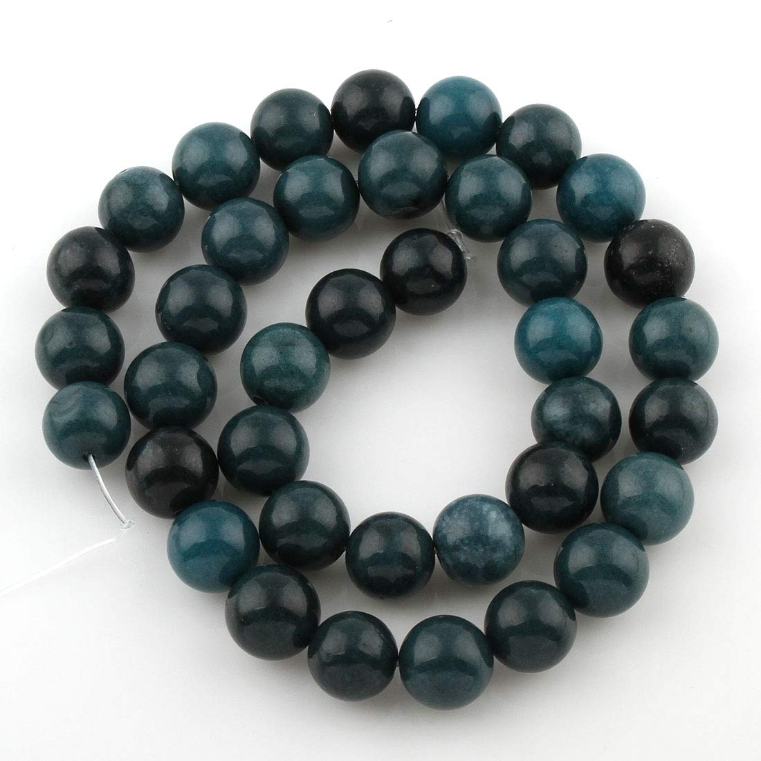Perlin - Gemstone Indian Sapphire 4 mm 6 mm 8 mm 10 mm Round Beads Semi-Precious Gemstone Gemstone Strand Jewellery Beads Gemstone for DIY Chain Craft Set (6 mm 60 Pieces)