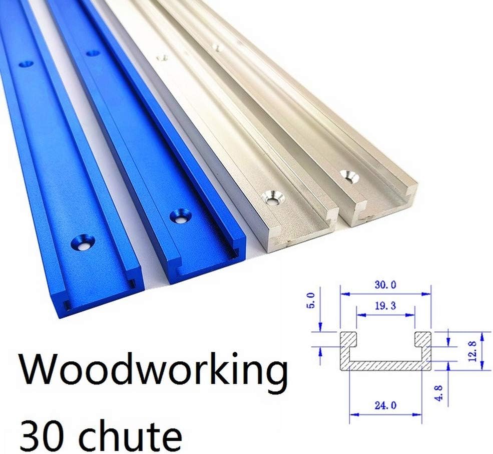 Aluminum T-tracks Woodworking Chute, T-Slot Miter Jig Tools For Wood Working, DIY Wood Router Tool 500MM White