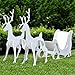 Teak Isle Large Christmas Outdoor Santa Sleigh and 2 Reindeer Set