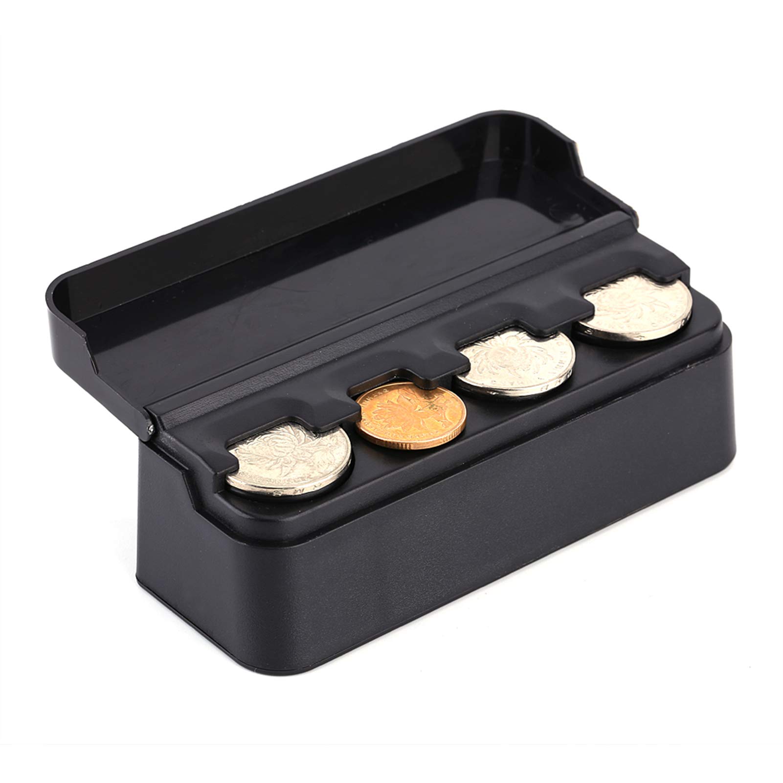 Portable Coin Case,Auto Car Portable Plastic Coin Holder,Car Coin Holder Compatible with Coins of Different Sizes, Suitable for Most Cars, Trucks