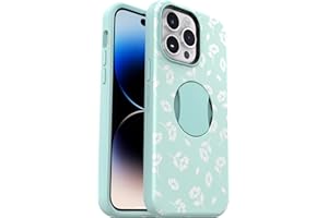 OtterBox iPhone 14 Pro Max OtterGrip Symmetry Series Case - POPPIES BY THE SEA (Blue), built-in grip, Sleek Case, Snaps to MagSafe, Raised Edges Protect Camera & Screen