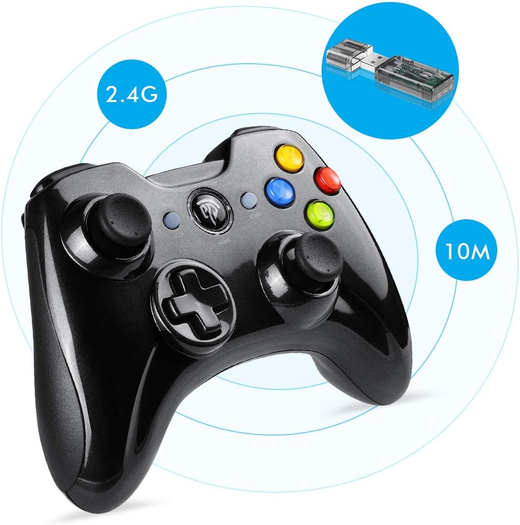 EasySMX Wireless 2.4g Game Controller Support PC (Windows XP/7/8/8.1/10) and PS3, Android, Vista, TV Box Portable Gaming Joystick Handle (Wireless Joystick): Electronics