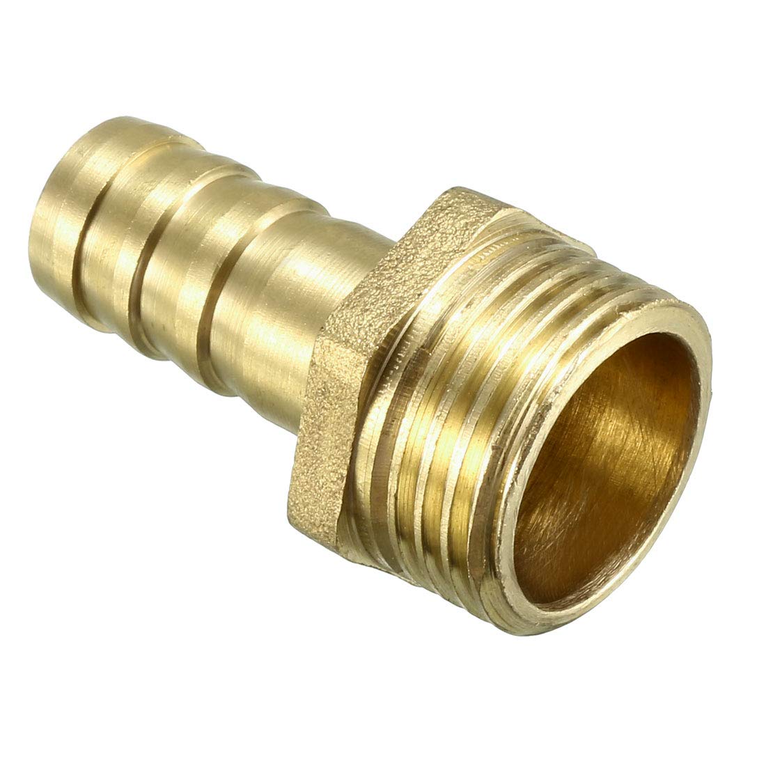 sourcing map Brass Barb Hose Fitting Connector Adapter 12mm Barbed x G1/2 Male Pipe