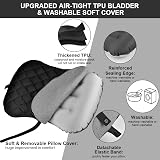 Flintronic Camping Pillows Inflatable Travel Pillow Neck Support Black view 4
