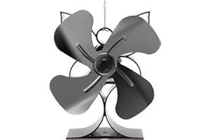Miaton Heat Powered Wood Stove Fan and Mr Buddy Heater Fan (Included Bracket), Non Electric Fireplace Fan Thermal Fan Thermoelectric Fan