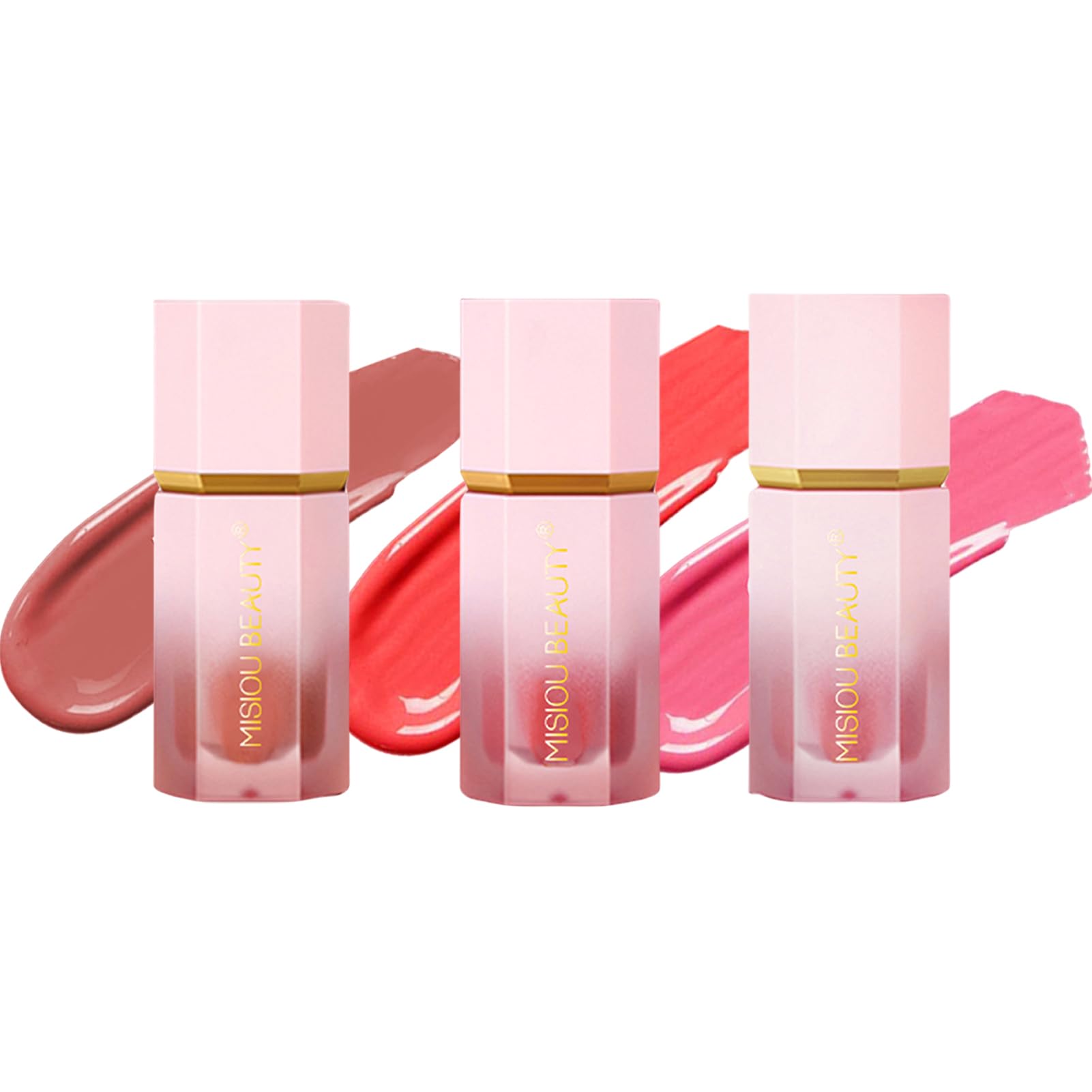 3 Pcs Blush Stick Blush Make Up Natural Looking Lightweight Blush Cream Long Lasting Moisturizer for Women