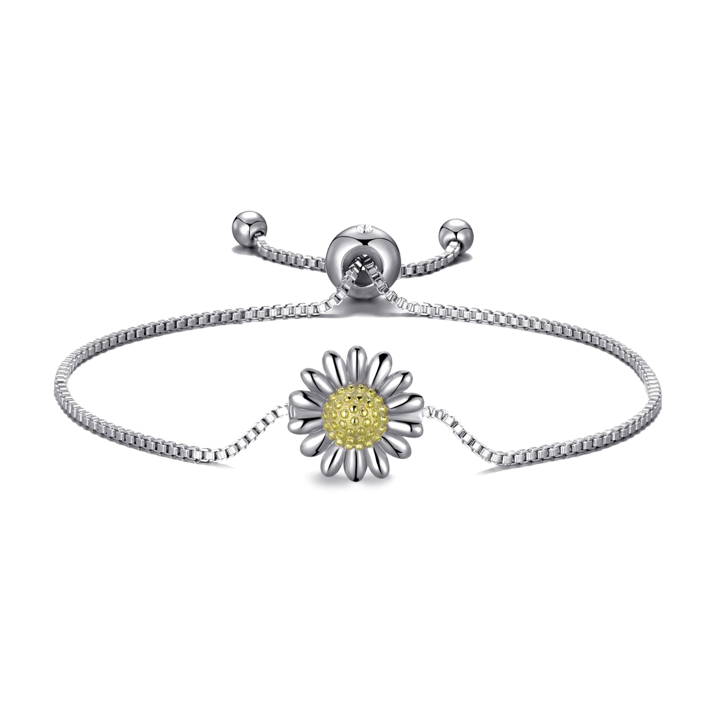 Philip Jones Daisy Friendship Slider Bracelet Created with Zircondia® Crystals