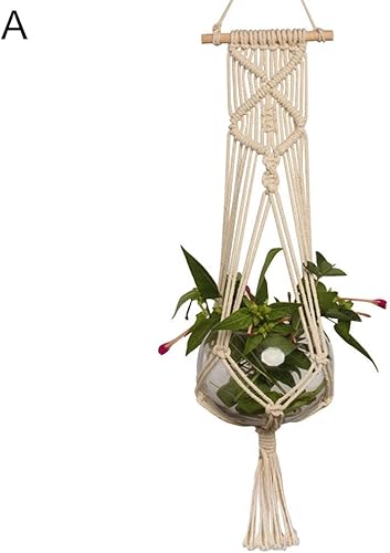 Download RYcoexs Support de Pot Suspendu Plante planteur Panier Cintre Coton Corde macramé Artisanat tressé A PDF