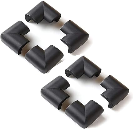 Akord 4 Protections De Coin De Meubles Pour Bebe Noir Protege Coin Pour Table Et Bureau Assure La Securite De L Enfant Amazon Fr Bebes Puericulture