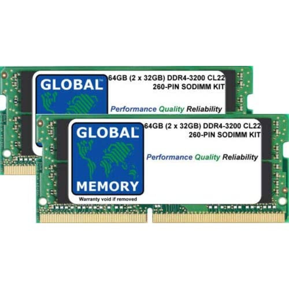 64GB (2 x 32GB) DDR4 3200MHz PC4-25600 260-PIN SODIMM MEMORY RAM KIT COMPATIBLE WITH LAPTOPS/NOTEBOOKS