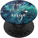 Virgo - Aqua Astrological Horoscope Zodiac Star Sign PopSockets PopGrip: Swappable Grip for Phones & Tablets PopSockets Adhesive PopGrip