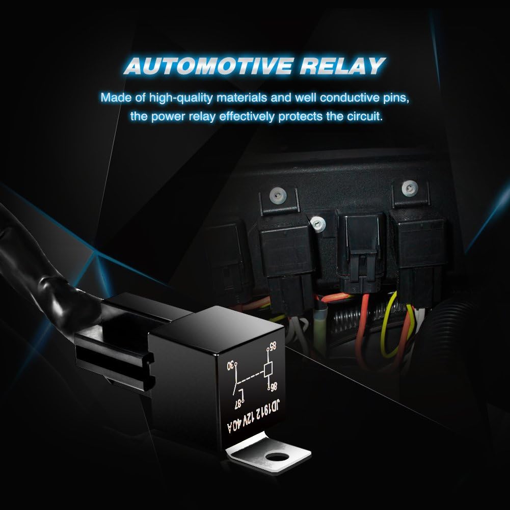 Nilight NI -WA 07 LED Light Bar Wiring Harness Kit SASQUATCH LIGHTS 12V 5Pin Rocker Switch Laser On off Waterproof Switch Power Relay Blade Fuse-2 Lead,2 Years Warranty: Automotive