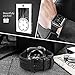 top4cus Genuine Leather Band iwatch Strap Compatible with Apple Watch Series 6, SE, 5, 4, 3/2/1 and Sport Edition, Stainless Steel Clasp (42mm, Matte Black)