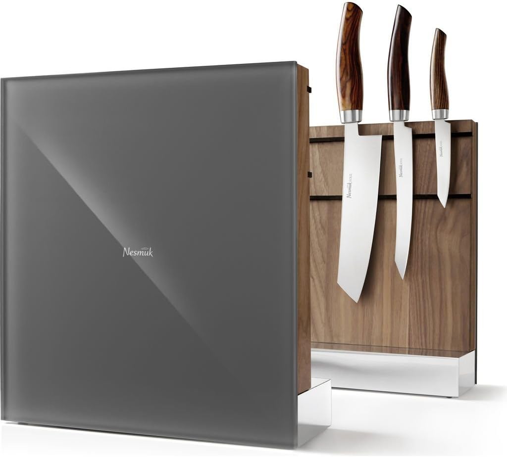 NesmukWalnut Knife Holder Block | Gray