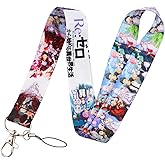 Pinstant Re:Zero Re: Zero Starting Life in Another World Re: Life in a different world from zero Anime Manga 17.7" Neck Lanyard Keychain Holder ID Badge Mobile Phone Pin Strap